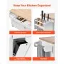 60in Kitchen Island Cart Rolling Storage Cabinet Table with Drawer Drop Leaf