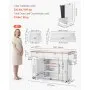 60in Kitchen Island Cart Rolling Storage Cabinet Table with Drawer Drop Leaf