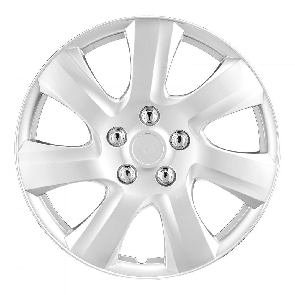 VEVOR Wheel Rim Cover Hubcaps, 16 in Diameter, Sturdy & Durable Scratch-Resistant Hubcap with Snap & Valve Nozzle Hole, ABS & PC Hubcap with High Rigidity & Less Wind Drag, Fits for All Weather Use