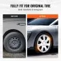 VEVOR 16" Wheel Rim Cover Hubcaps Set of 4 Sturdy Hubcap for All Weather Use
