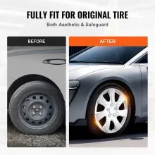 VEVOR 16" Wheel Rim Cover Hubcaps Set of 4 Sturdy Hubcap for All Weather Use