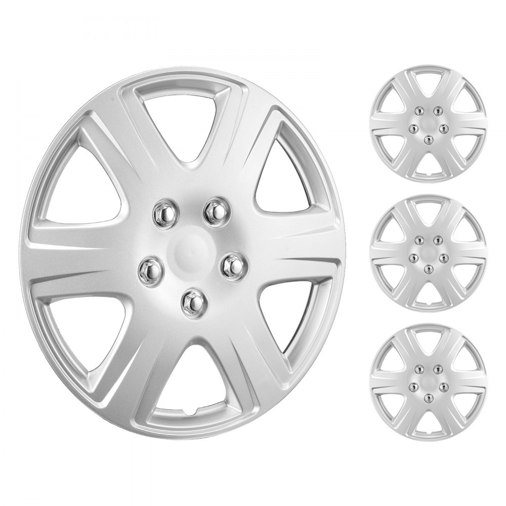 VEVOR 15" Wheel Rim Cover Hubcaps Set of 4 Sturdy Hubcap for All Weather Use