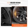 VEVOR 18" Wheel Rim Cover for 2017-2023 Model 3 Hubcap with Valve Nozzle Hole