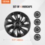 VEVOR 18" Wheel Rim Cover for 2017-2023 Model 3 Hubcap with Valve Nozzle Hole