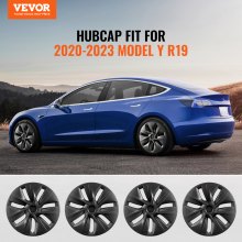 Capa de aro de roda VEVOR 19" para calota do modelo Y 2020-2023 com furo para bico de válvula