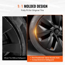 VEVOR 19" Wheel Rim Cover for 2020-2023 Model Y Hubcap with Valve Nozzle Hole