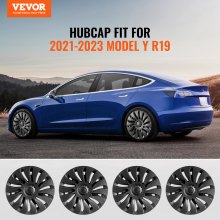 Capa de aro de roda VEVOR 19" para calota do modelo Y 2021-2023 com furo para bico de válvula