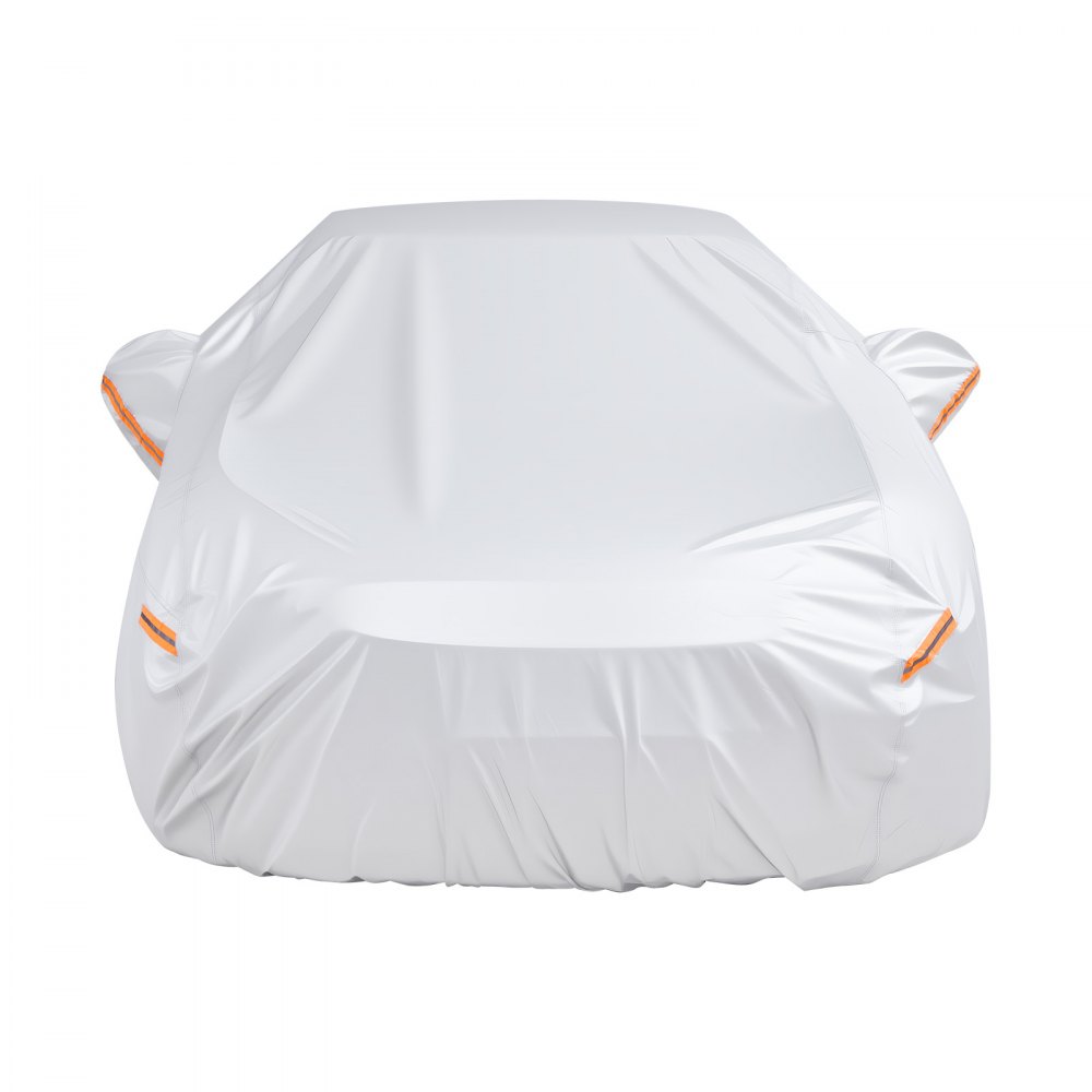 VEVOR Car Cover, Car Cover Waterproof for Toyota RAV4 Compact SUV, Custom-fit All Weather Sun Rain Wind Frost Dust Snow Protection Full Exterior Covers with Door Zipper and Cotton Lining, Silver