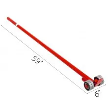 VEVOR 3T Prylever Bar 6600 Lbs Capacity Steel Pry Lever Bar Heavy Duty with Wheels Prylever with 5FT Length Handle