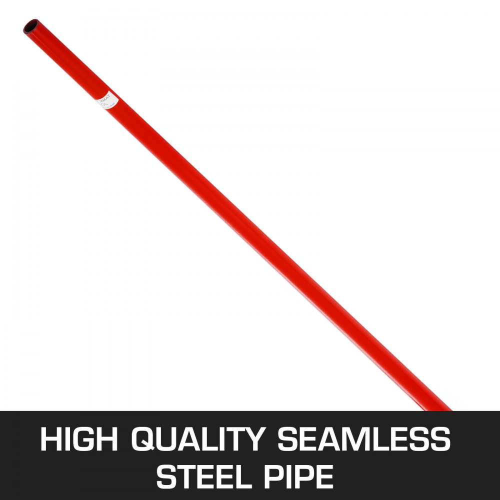 Pry Lever Bar 2pcs 5ft Long Handle 6600lbs/3t Capacity W/ Wheels