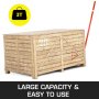 VEVOR Heavy Duty Pry lever Bar 3T/6600LBS Capacity with Wheels & 6'/1.8M Handle