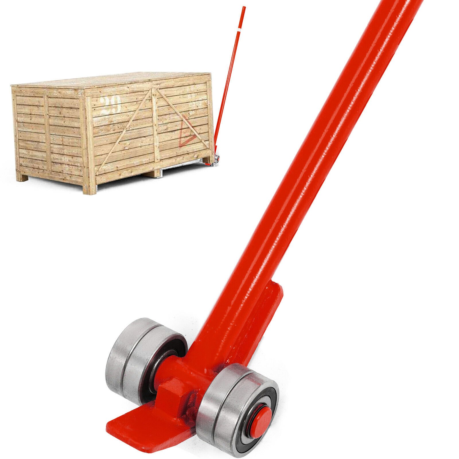 Bară de pârghie VEVOR pentru utilizare grea Capacitate 3T/6600LBS cu roți și mâner de 6'/1,8M