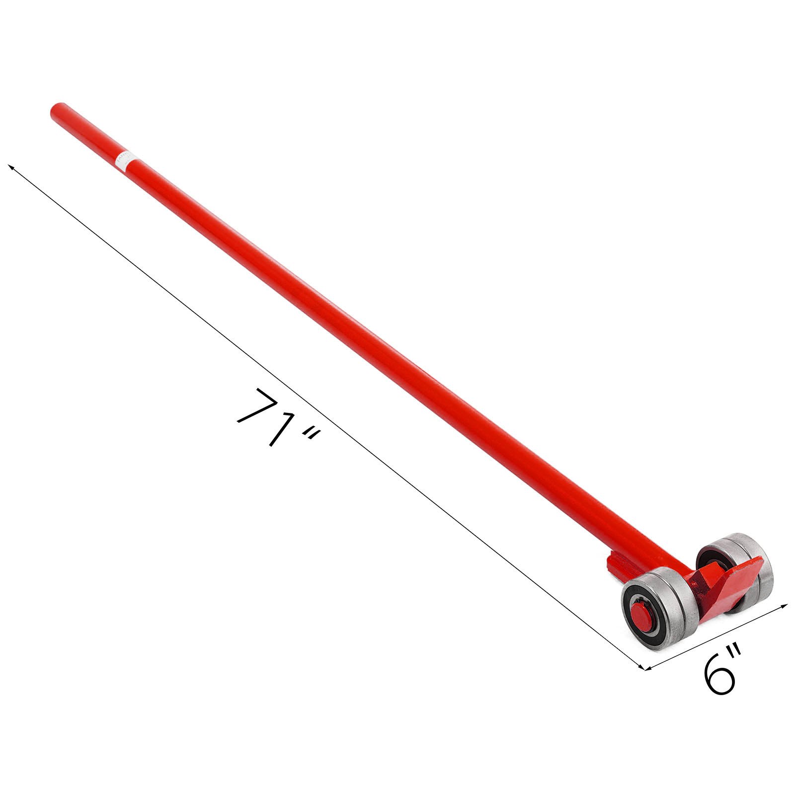 Bară de pârghie VEVOR pentru utilizare grea Capacitate 3T/6600LBS cu roți și mâner de 6'/1,8M