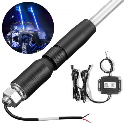 VEVOR 1PC 4FT Luces de látigo LED Látigos iluminados de color azul para UTV Látigo todoterreno Látigos LED para Sand Dune Buggy UTV ATV Polaris Accesorios RZR Jeep (Azul)