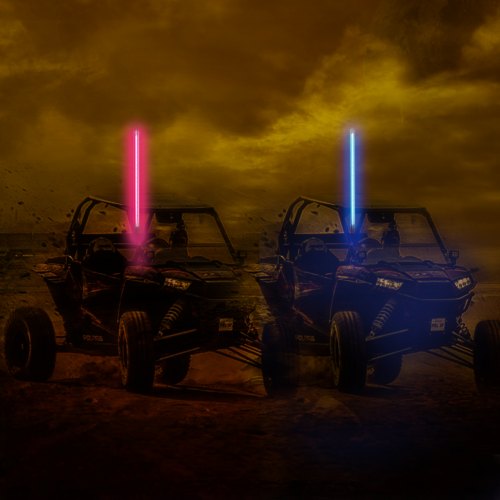 VEVOR 1PC 4FT LED Whip Lights RGB Color Lighted Whips for UTV ATV 20 Colors,5 Levels,23 Modes,10 Speed Options,Weatherproof,Off-Road Whip RF Wireless Remote for UTV ATV Polaris Accessories RZR