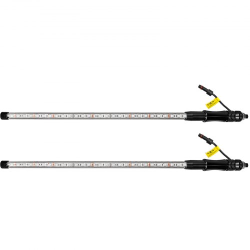 VEVOR 2PC 5FT LED Whip Lights RGB Color Lighted Whips for UTV ATV 20 Colors,5 Levels,23 Modes,10 Speed Options,Weatherproof,Off-Road Whip RF Wireless Remote for UTV ATV Polaris Accessories RZR