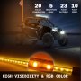 VEVOR 2 luces LED de 5 pies, látigos iluminados de color RGB para UTV ATV, 20 colores, 5 niveles, 23 modos, 10 opciones de velocidad, resistente a la intemperie, control remoto inalámbrico RF para UTV ATV Polaris Accesorios RZR