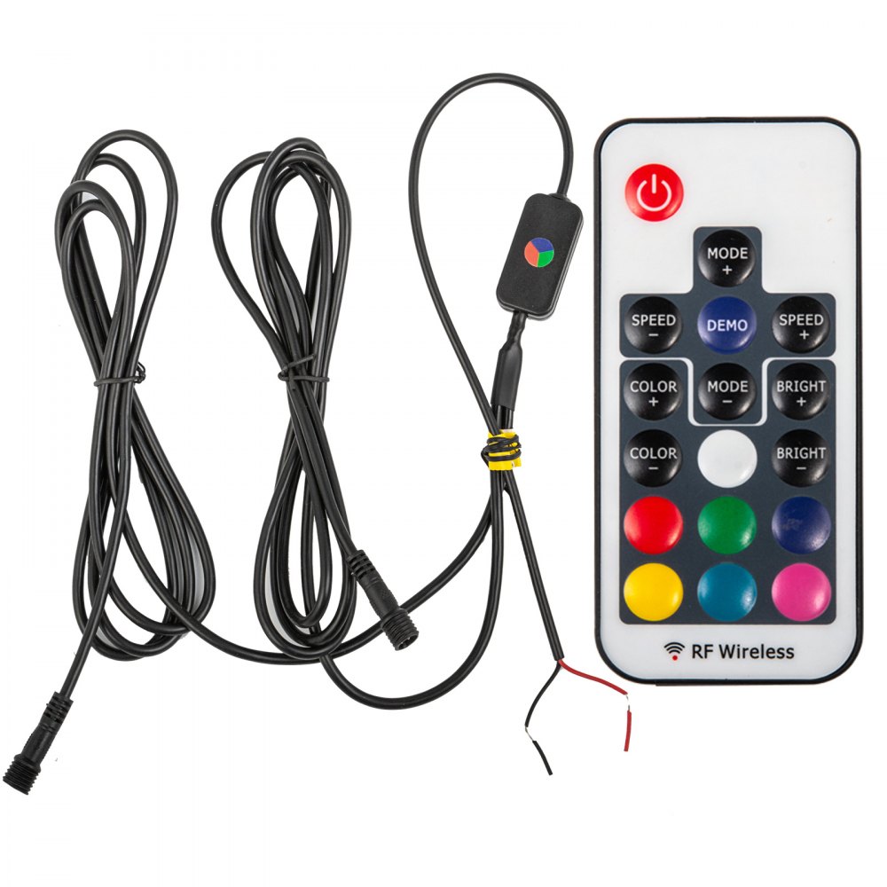 VEVOR 2PC 5FT 360°Espiral LED Whip Lights RGB Color Iluminado Whips Bailando/Persiguiendo Antena de luz LED Whips Resistente a la intemperie, RF remoto inalámbrico para Sand Dune UTV ATV RZR Off-Road Trucks Jeep 4X4