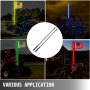 VEVOR 2PC 6FT 360°Spiral LED Whip Lights RGB Color Lighted Whips for UTV ATV 21 Modes,20 Colors,5 Levels,Weatherproof,Off-Road Whip RF Wireless Remote for UTV ATV Polaris Accessories RZR