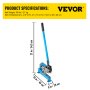 VEVOR 12 Inch Manual Metal Shear Cutter, Heavy Duty 1/4 Inch-3/16 inch Thick Manual Plate Flat Metal Steel Sheet Cutting Cutter Shear Round Stock Metal Steel Sheet Cutting Shear Snips