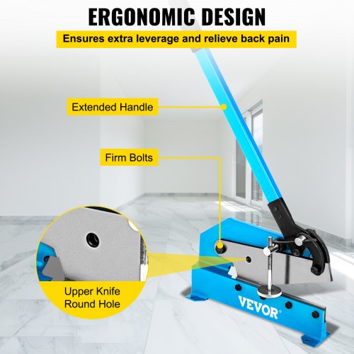 Manual Hand Plate Shear - 110mm (4.33") Cutting Length, Benchtop Metal Sheet Cutter, Model HS-5
