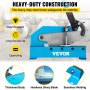 VEVOR hand plate shear with heavy-duty steel frame, sharp blade, and seamless welding.