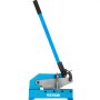 VEVOR hand plate shear with blue handle and base.