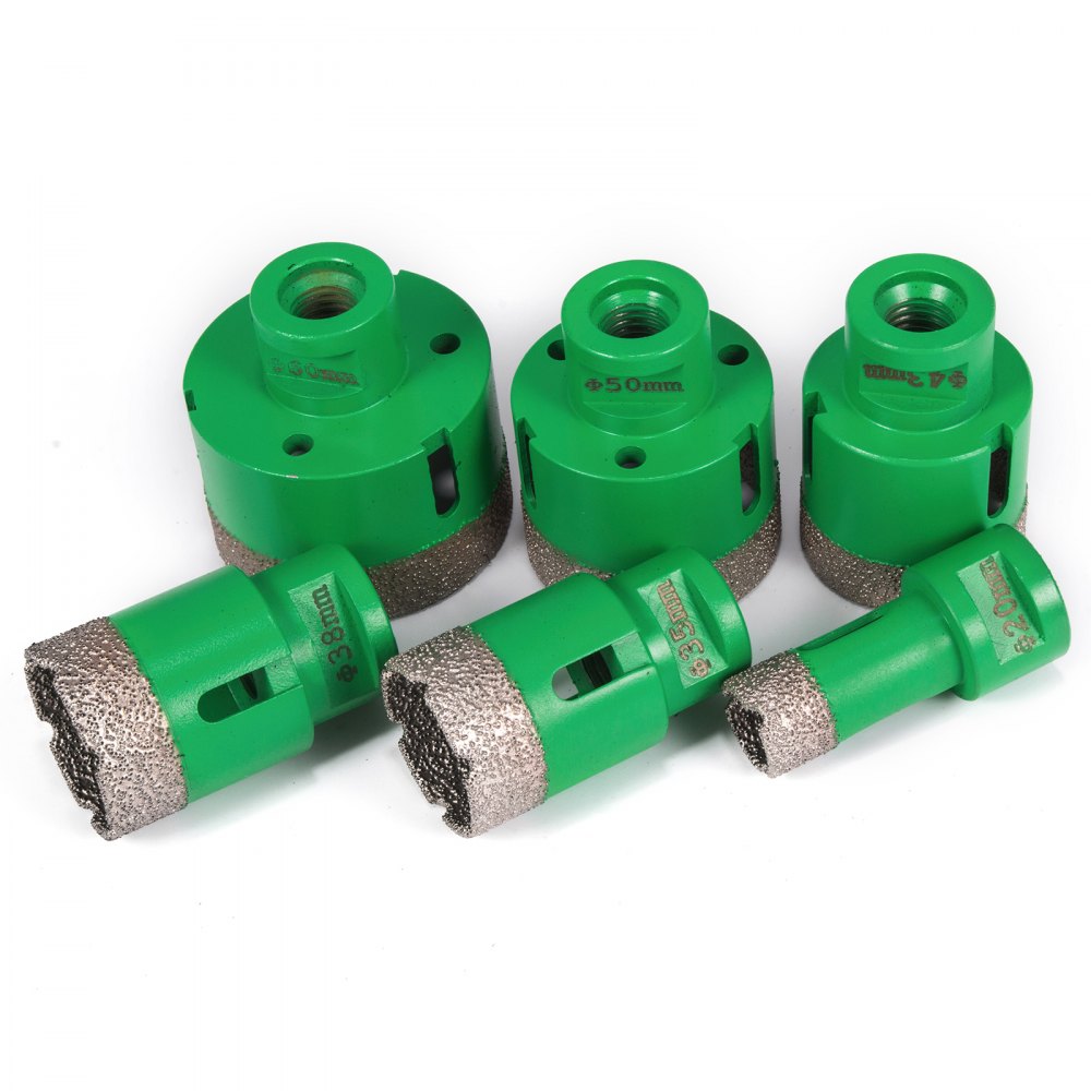 6 PCS Diamond Hole Saw Set Drill Core Bits M14 20/35/38/43/50/60 mm