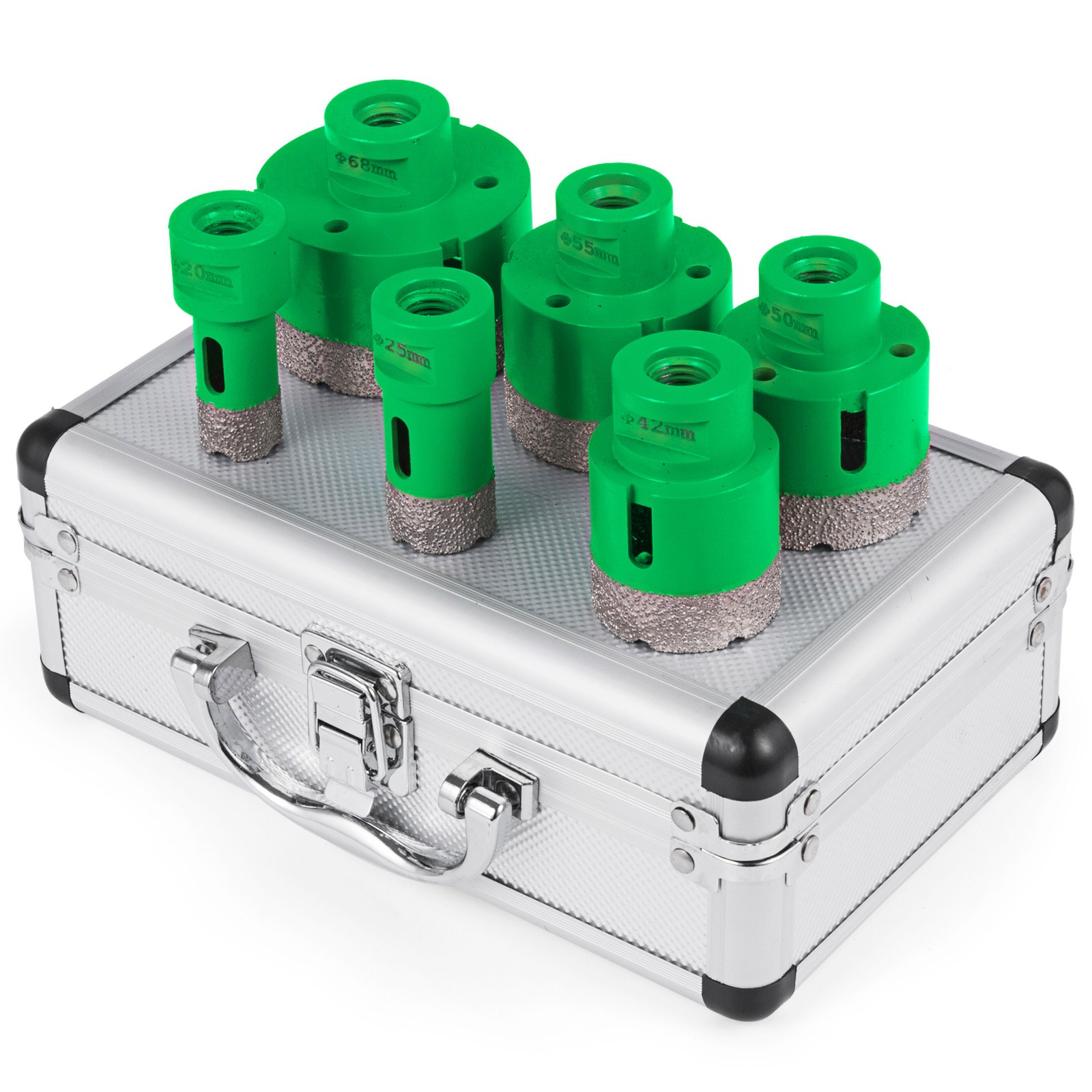 6 PCS Diamond Hole Saw Set Drill Core Bits M14 20/25/42/50/55/68 mm