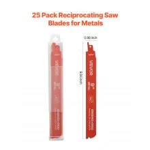 VEVOR Reciprocating Saw Blades 25 Pack 14/18 TPI Bi-Metal for Cutting Metals