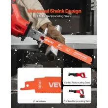 VEVOR Reciprocating Saw Blades 25 Pack 14/18 TPI Bi-Metal for Cutting Metals