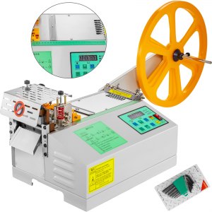 Automatic Ribbon Belt Fabric Cutting Machine Hot & Cold Tape Digital Belt  Cutter Textile Ribbon Strip Cutting Machine 280W 110V