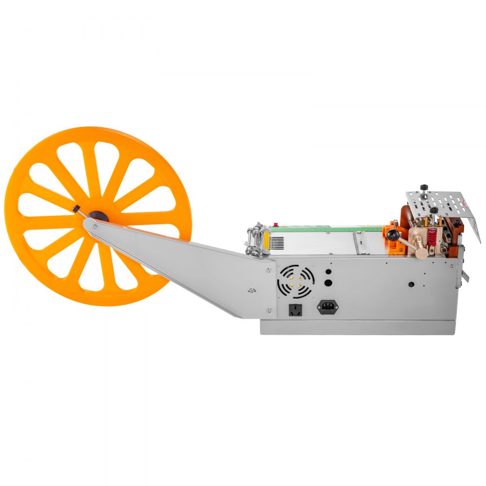 VEVOR Automatic Hot and Cold Tape Cutting Machine Digital Belt Cutter 100mm/3.9in Cutting Width for Nylon Webbing Ribbon Velcro Zipper Elastic Belt