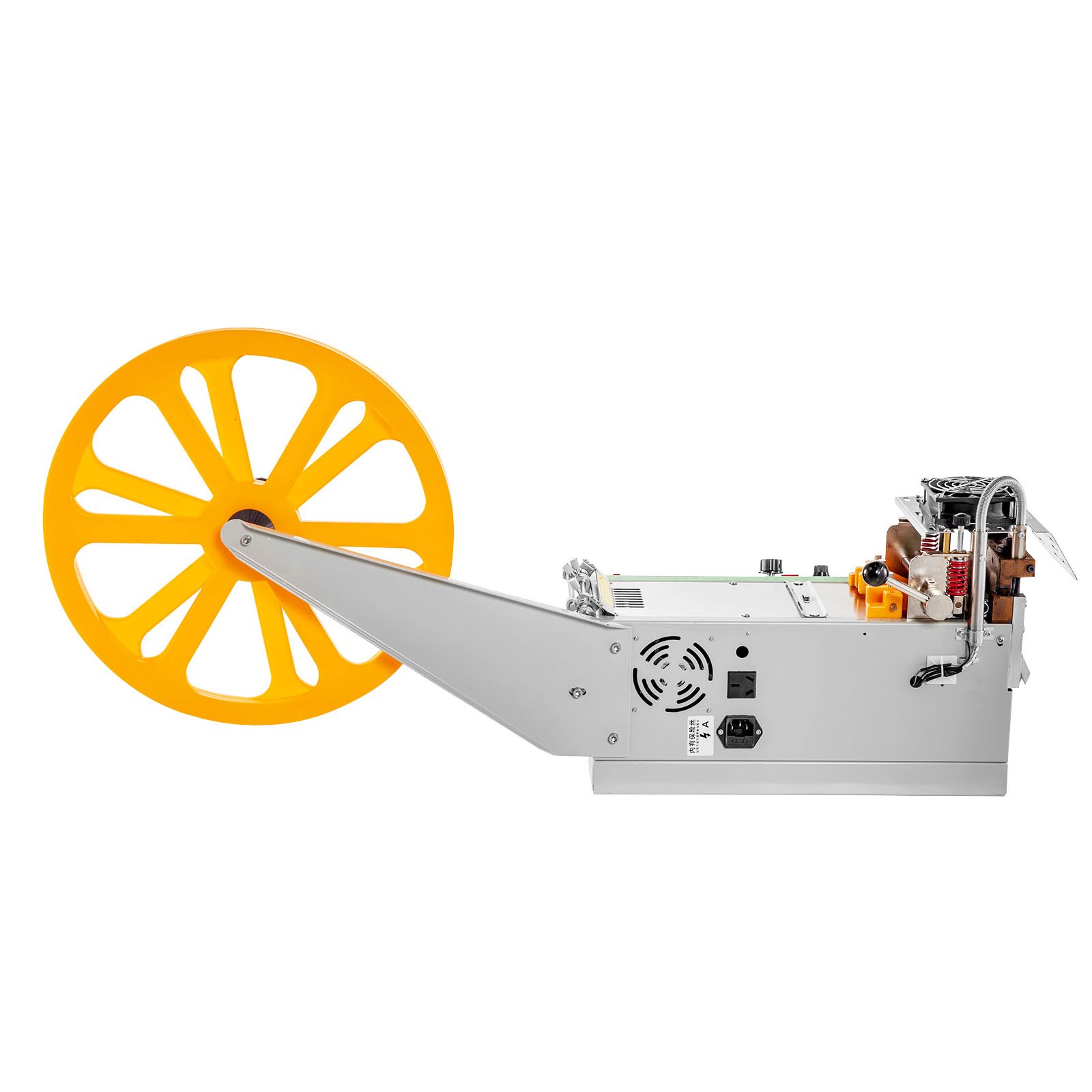 VEVOR Automatic Cold Tape Cutting Machine Digital Belt Cutter 95mm/3.7in Cutting Width for Plastic Webbing Ribbon Velcro Zipper Elastic Belt