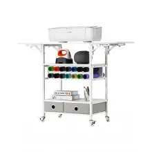 Rolling Craft Cart and Storage Table 14 Vinyl Roll Holders 2 Drawers Foldable