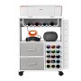 VEVOR Rolling Craft Cart and Storage Table, Compatible with Cricut Machines, Crafting Table Organization Workstation with 2 USB Ports and Outlets, 15 Vinyl Roll Holders and 2 Drawers, for Craft Room