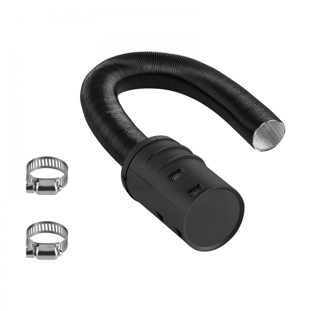 VEVOR Diesel Heater Intake Pipe Kit, 25mm Car Air Parking Heater Ducting Pipe Hose Tube, Stretchable & Bendable Car Air Intake Filter Silencer Hose Pipes Kit with Clamps for 2KW 5KW 8KW Diesel Heaters