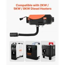 VEVOR Diesel Heater Intake Pipe Kit 0.98 inch Cold Air Intake Kit for 2KW5KW8KW