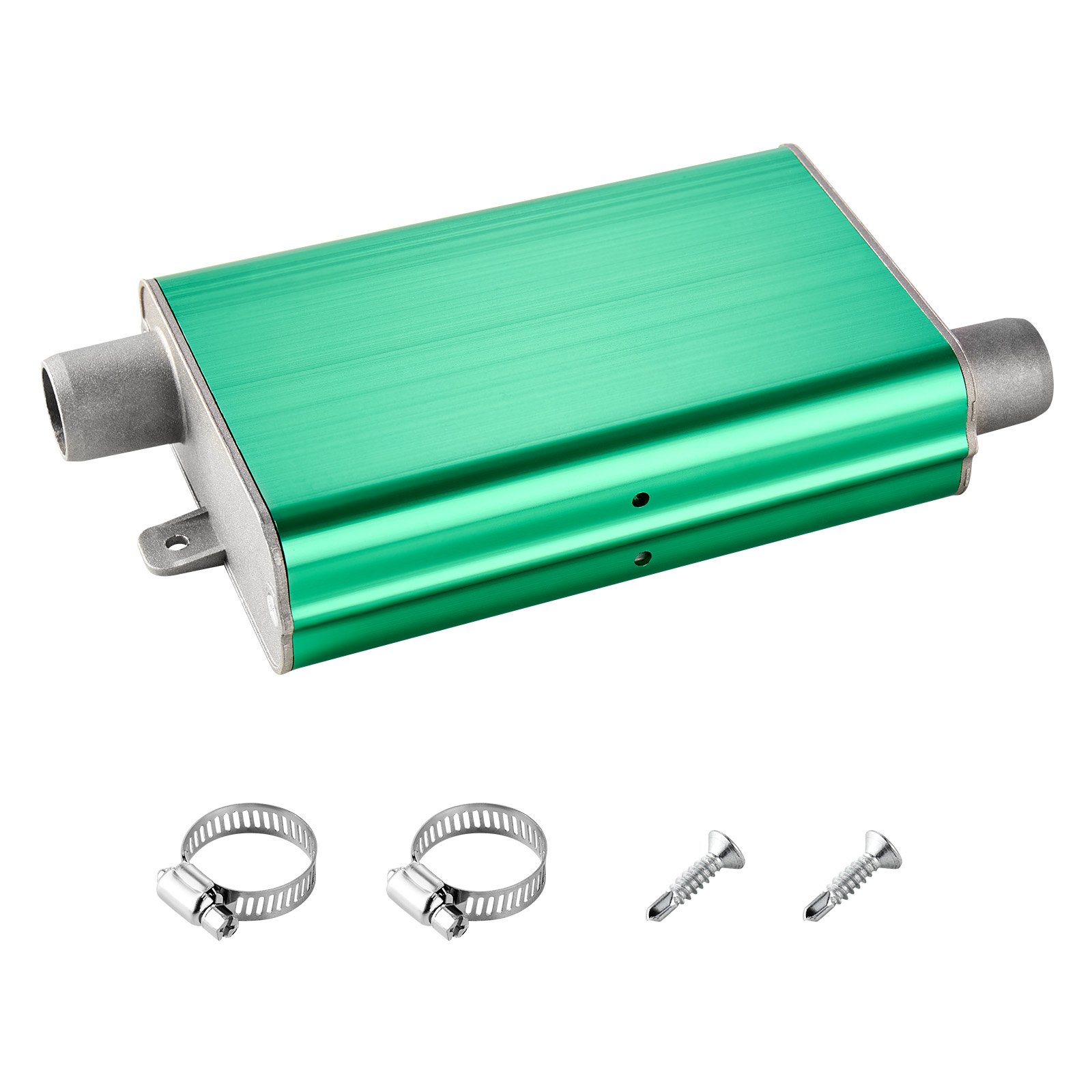 VEVOR Diesel Heater Muffler, 24mm Diesel Heater Muffler Upgrade, Parking Heaters Mufflers Fit with 2 Clamps and Screws, Aluminum Alloy Upgraded Exhaust Pipe Mufflers Silencer for 2KW 5KW 8KW Diesels
