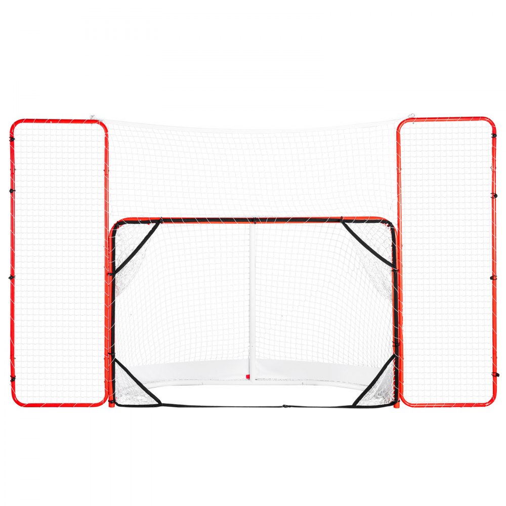 VEVOR Hockey Goal Backstopilla ja Targets Street Outdoor Steel Hockey Net 72