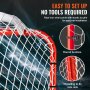 VEVOR γκολ χόκεϊ με Backstop και Targets Street Outdoor Steel Hockey Net 72