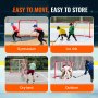 VEVOR Youth Street Hockey Net Indoor Outdoor Steel Hockey Goal for Kids 54"x44"