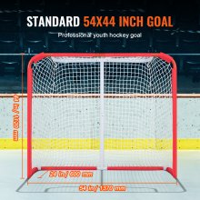 VEVOR Youth Street Hockey Network Venkovní venkovní ocelová hokejová branka pro děti 54"x44