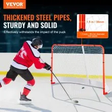 VEVOR Street Hockey Net Indoor Outdoor Steel Hockey Goal Set 72"x48"