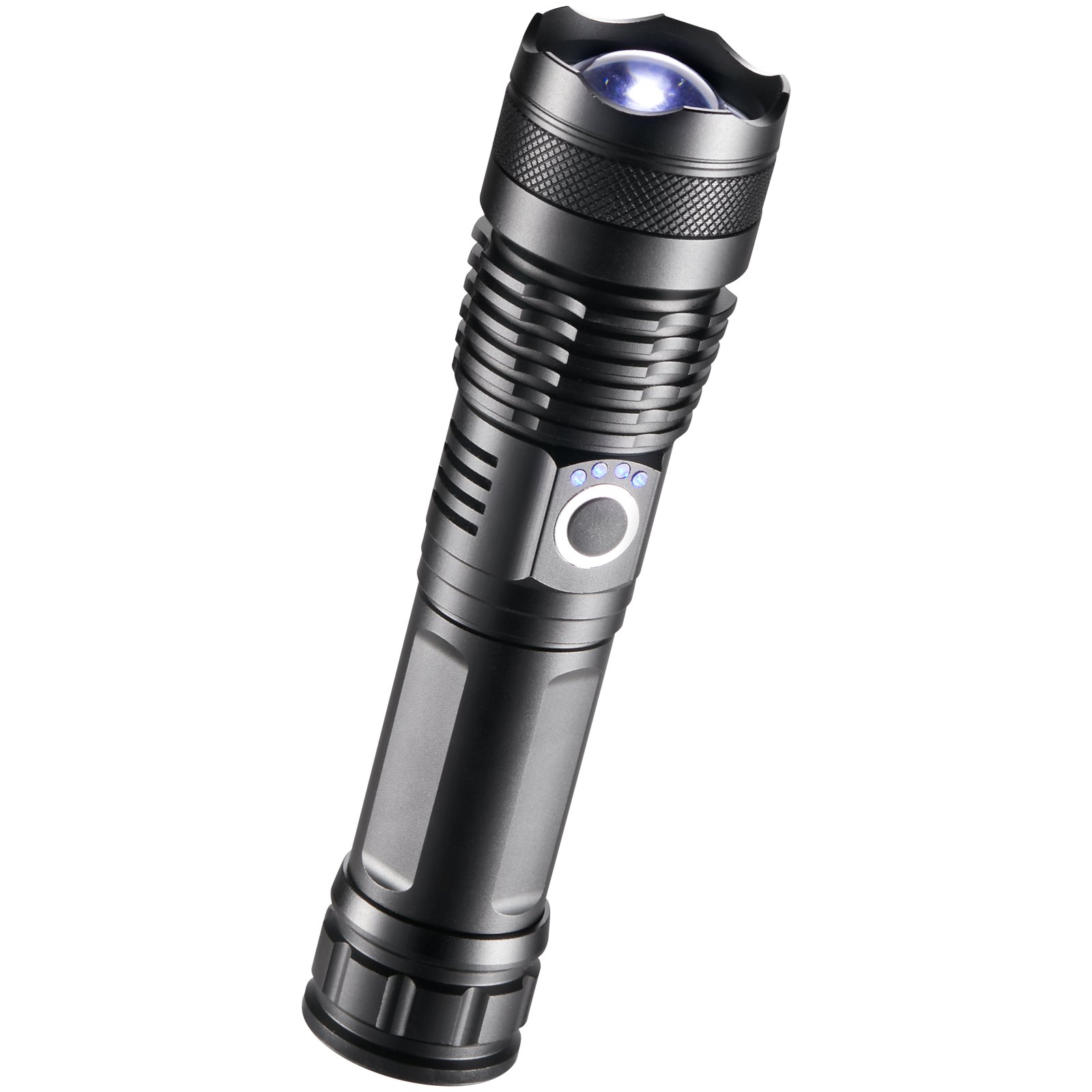 VEVOR 10000 Lumen High Lumens Flashlight, 5 Lighting Modes Rechargeable, IPX4 LED Waterproof Flashlight, Powerful aluminum alloy Handheld Flashlight for Camping Hiking Biking Fishing Night Running