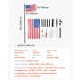 VEVOR Flag Pole, 20ft Heavy Duty Sectional Flagpole Kit for Outside House In Ground, Extra Thick Outdoor Aluminum Flagpole Kit with 3x5 American Flag for Yard, Residential or Commercial Use, Black