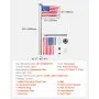 VEVOR Flag Pole, 20ft Heavy Duty Telescopic Flagpole Kit with 136 LED Solar Light for Outside House In Ground, Outdoor Aluminum Flagpole with 3x5 American Flag for Yard, Residential, Commercial, Black