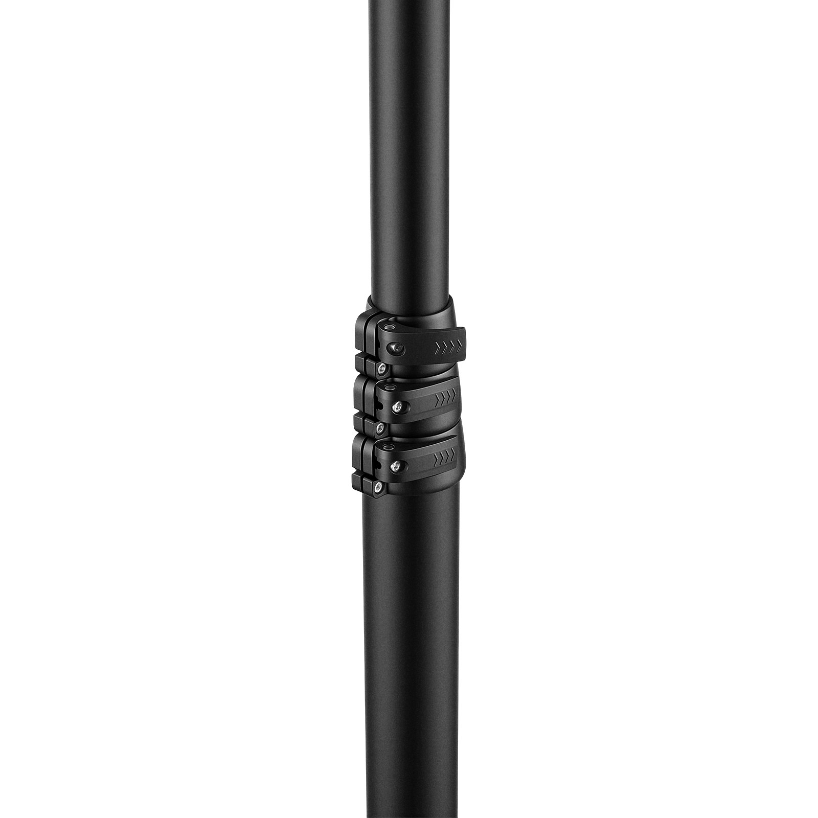 VEVOR Flag Pole, 20ft Heavy Duty Telescopic Flagpole Kit with 136 LED Solar Light for Outside House In Ground, Outdoor Aluminum Flagpole with 3x5 American Flag for Yard, Residential, Commercial, Black