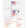 VEVOR Flag Pole, 25ft Heavy Duty Telescopic Flagpole Kit with 136 LED Solar Light for Outside House In Ground, Outdoor Aluminum Flagpole with 3x5 American Flag for Yard, Residential, Commercial, Black