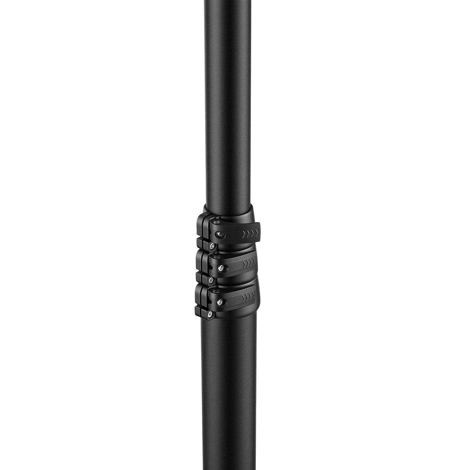 VEVOR Flag Pole, 25ft Heavy Duty Telescopic Flagpole Kit with 136 LED Solar Light for Outside House In Ground, Outdoor Aluminum Flagpole with 3x5 American Flag for Yard, Residential, Commercial, Black